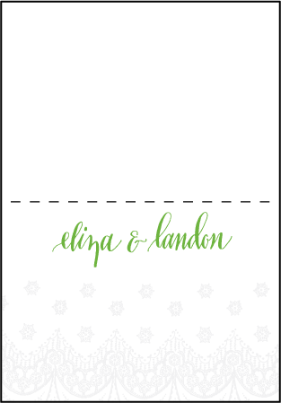 Istanbul Lace Letterpress Thank You Card Fold Design Medium