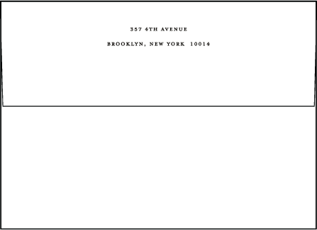 Jamie Letterpress Envelope Design Medium