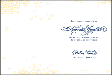 Janelle Elegance Letterpress Program Design Medium