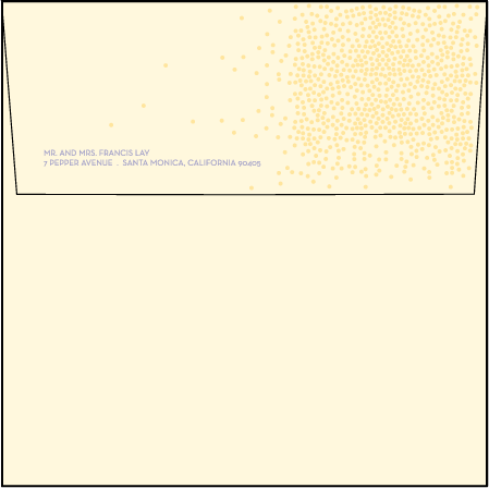 Joie de Vivre Letterpress Envelope Design Medium