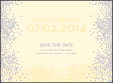 Joie de Vivre Letterpress Save The Date Design Medium