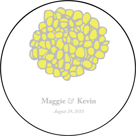 Joyful Yarrow Letterpress Coaster Design Medium