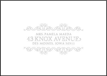 La Salle Letterpress Reply Envelope Design Medium