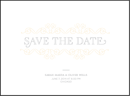 La Salle Letterpress Save The Date Design Medium