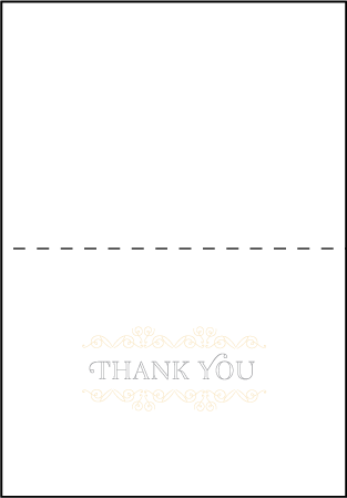 La Salle Letterpress Thank You Card Fold Design Medium