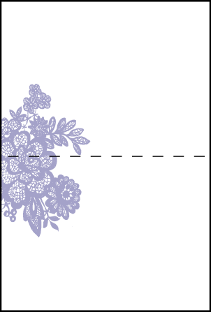 Lace Letterpress Placecard Fold Design Medium