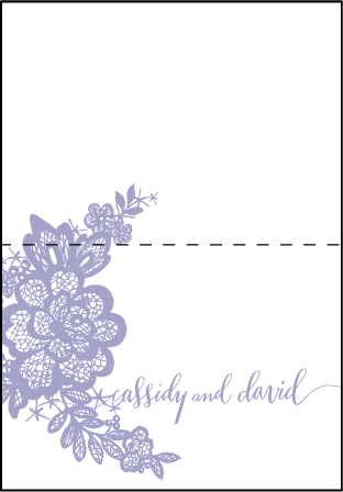 Lace Letterpress Thank You Card Fold Design Medium
