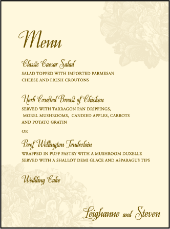 Leigha Spring Letterpress Menu Design Medium