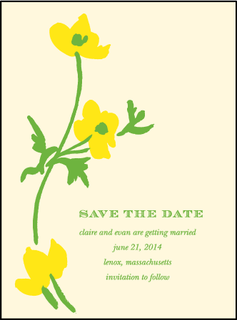 Lenox Botanical Letterpress Save The Date Design Medium