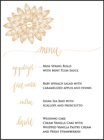 Lillyblade Letterpress Menu Design Medium