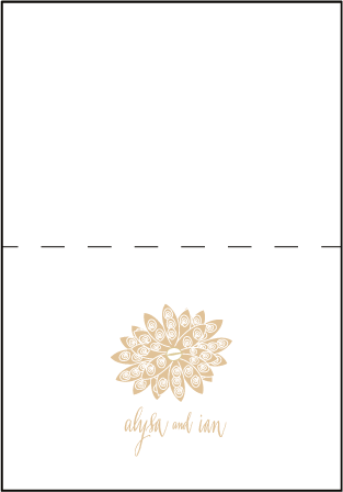 Lillyblade Letterpress Thank You Card Fold Design Medium