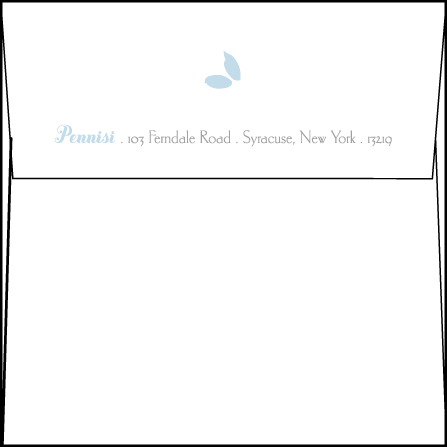 Linden Summer Letterpress Thank You Card Flat Envelope Design Medium