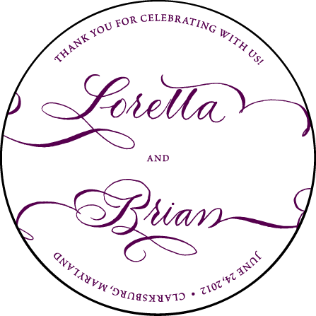Loretta Formal Letterpress Coaster Design Medium