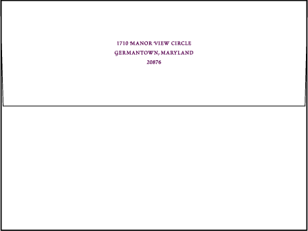 Loretta Formal Letterpress Envelope Design Medium
