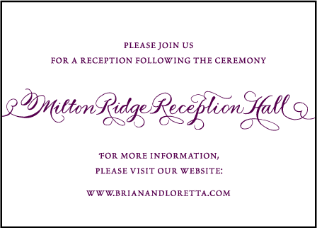 Loretta Formal Letterpress Reception Design Medium