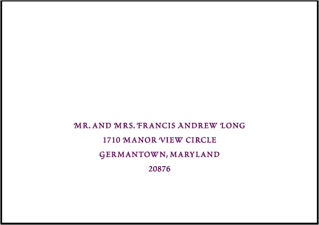 Loretta Formal Letterpress Reply Envelope Design Medium