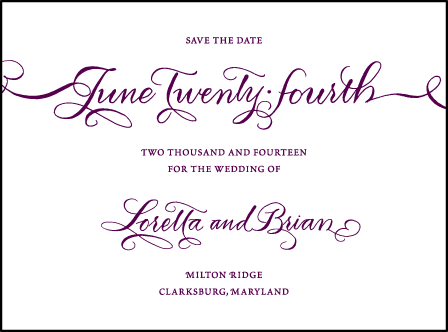 Loretta Formal Letterpress Save The Date Design Medium