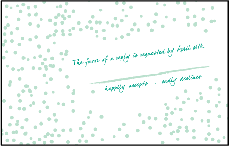 Love Notes Letterpress Reply Postcard Front Design Medium