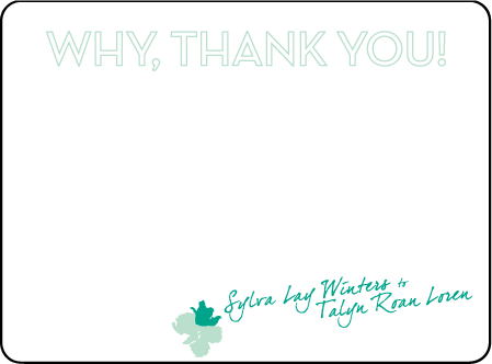 Love Notes Letterpress Thank You Card Flat Design Medium