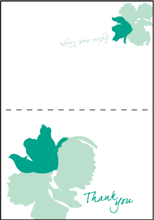 Love Notes Letterpress Thank You Card Fold Design Medium