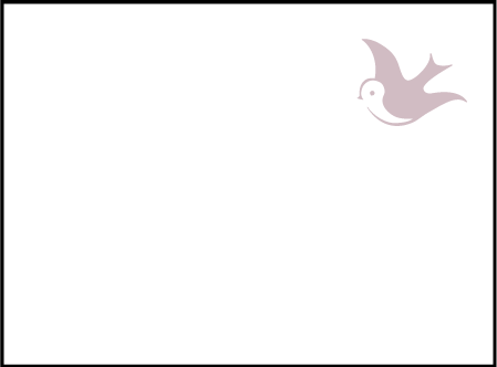 Lovebirds Letterpress Placecard Flat Design Medium