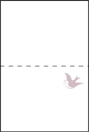 Lovebirds Letterpress Placecard Fold Design Medium