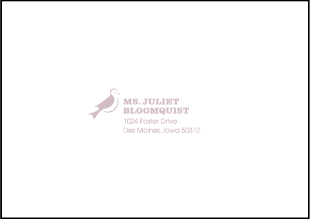 Lovebirds Letterpress Reply Envelope Design Medium