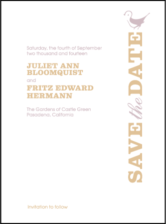 Lovebirds Letterpress Save The Date Design Medium