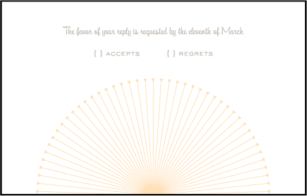 Lumos Letterpress Reply Postcard Front Design Medium