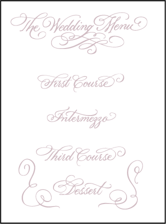 Magnolia Letterpress Menu Design Medium