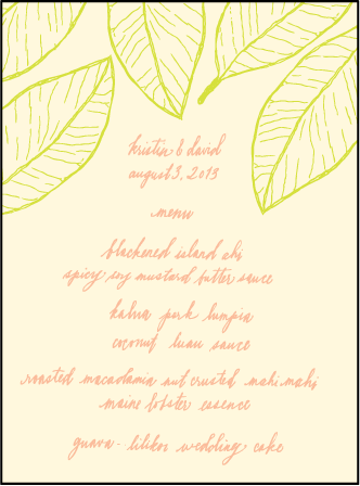 Maile Letterpress Menu Design Medium