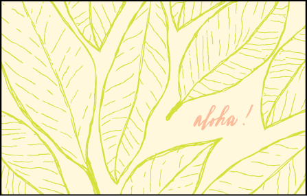 Maile Letterpress Reply Postcard Front Design Medium
