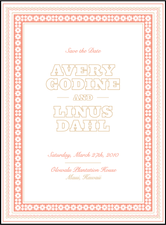 Maja Letterpress Save The Date Design Medium