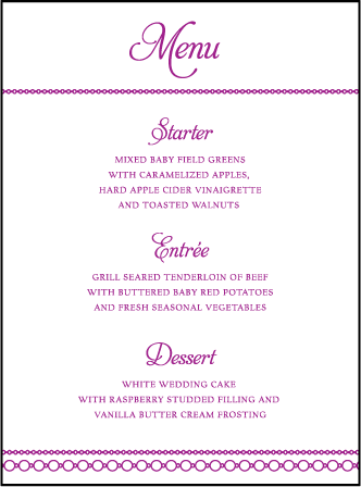 Mariana Vintage Letterpress Menu Design Medium