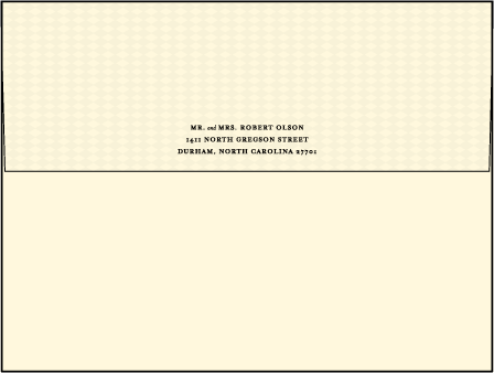 Measurement Letterpress Envelope Design Medium