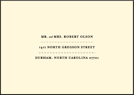 Measurement Letterpress Reply Envelope Design Medium