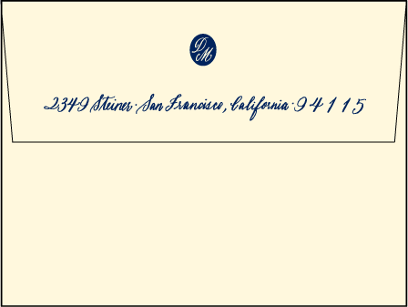 Miranda Letterpress Envelope Design Medium