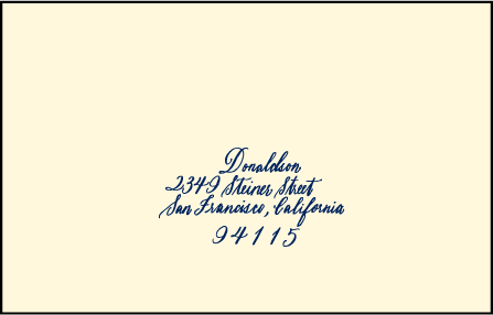 Miranda Letterpress Reply Envelope Design Medium