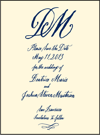 Miranda Letterpress Save The Date Design Medium