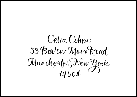 Modern Calligraphy Letterpress Reply Envelope Design Medium