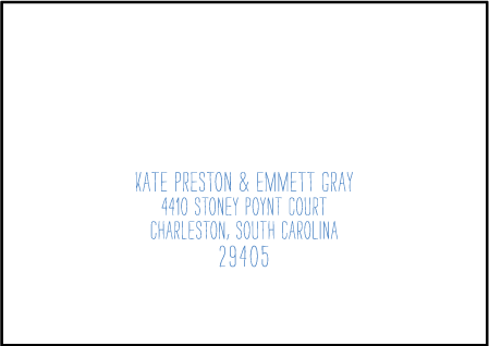 Modern Fete Letterpress Reply Envelope Design Medium