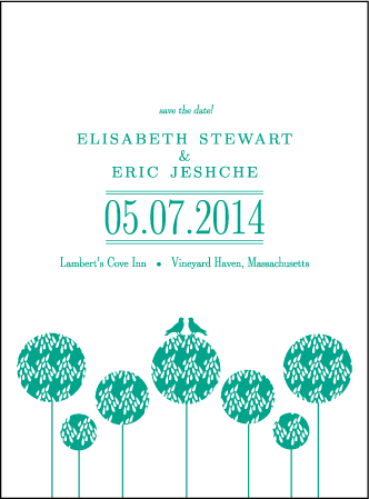 Modern Garden Letterpress Save The Date Design Medium