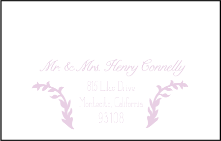 Modern Gardiner Letterpress Reply Postcard Front Design Medium