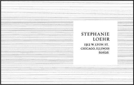 Modern Light Letterpress Reply Postcard Front Design Medium