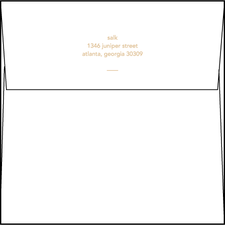 Moderno 1 Letterpress Thank You Card Flat Envelope Design Medium