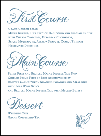 Molly Letterpress Menu Design Medium