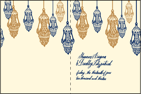 Moroccan Romantic Letterpress Program Design Medium