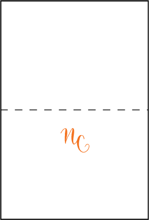 Natalia Letterpress Placecard Fold Design Medium