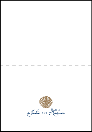 Nautilus Letterpress Thank You Card Fold Design Medium