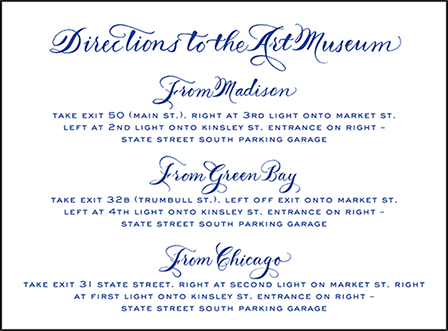 New Calligraphy Letterpress Direction Design Medium